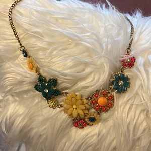 Floral, multi colored necklace.